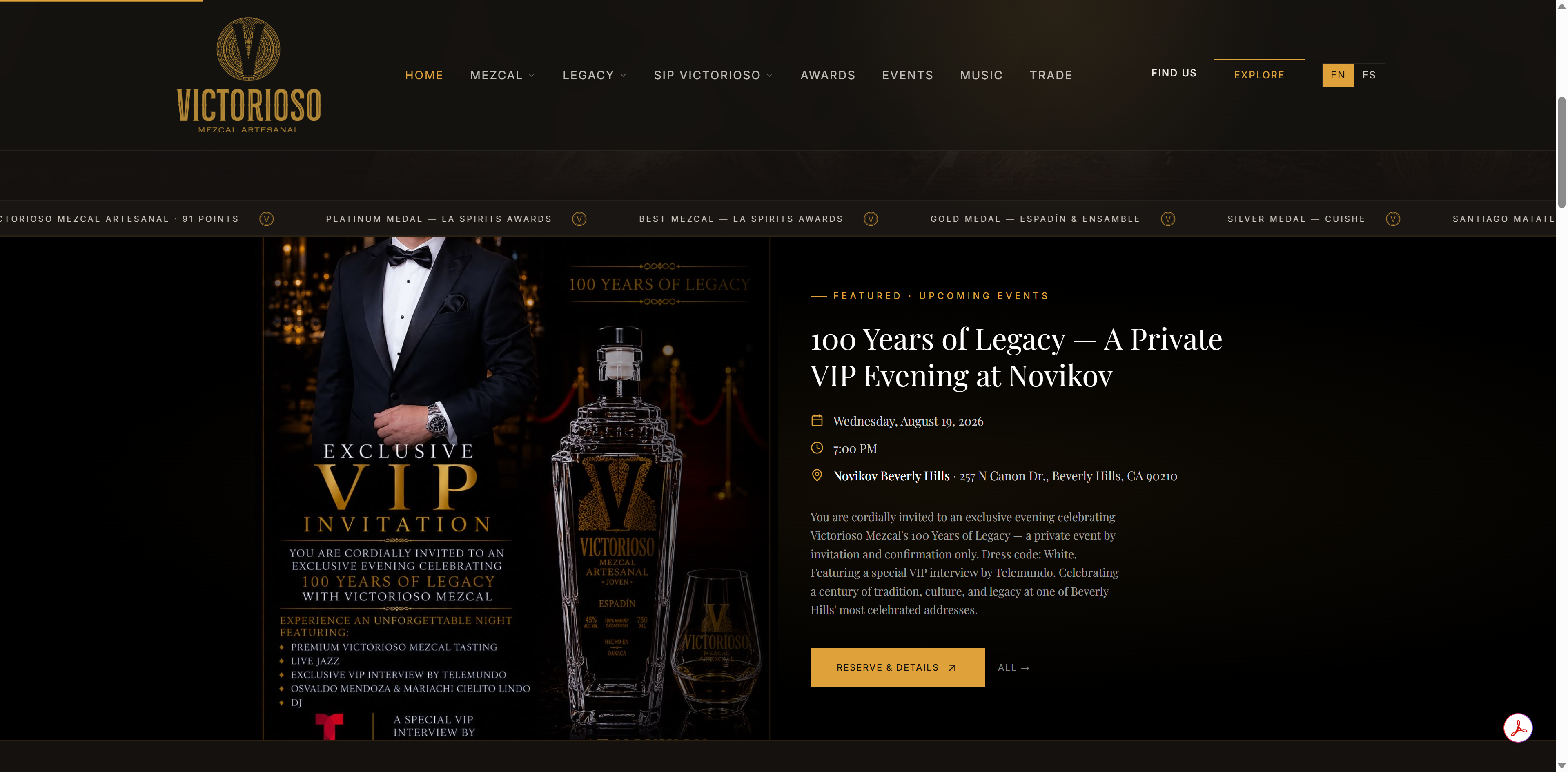 100 Years of Legacy — A Private VIP Evening at Novikov