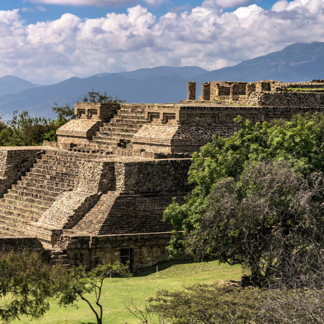 Monte Alban Temple in Oaxaca, Mexico